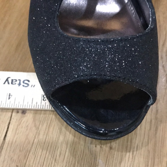 Fioni Black Glitter Heels - Picture 15 of 15